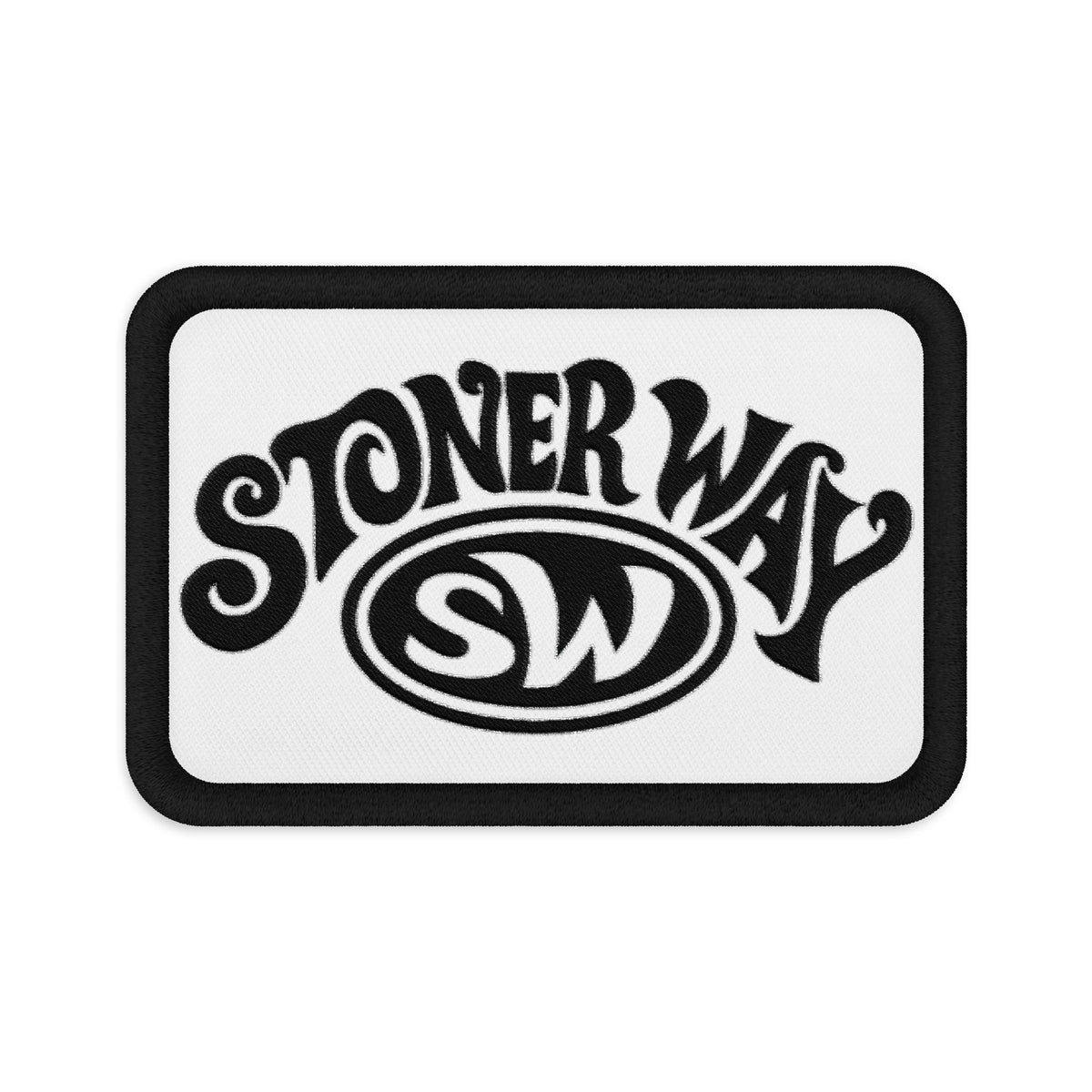 Stoner Way Embroidered Patch - Black/White