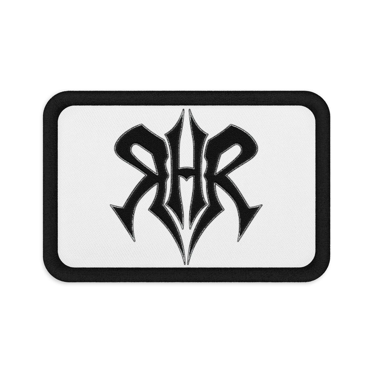 Rip Hop Records RHR Logo Embroidered Patch - Black/White