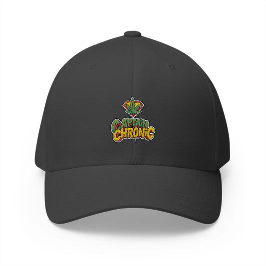 Captain Chronic Embroidered Fitted FlexFit Dad Cap