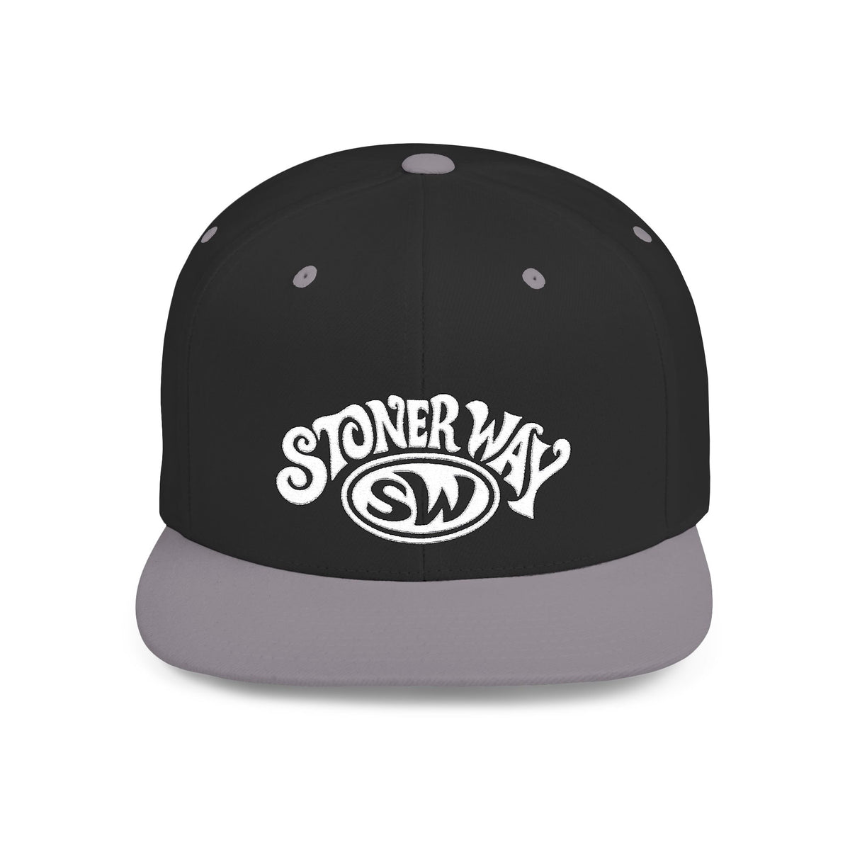 Stoner Way Embroidered Flat Bill Snapback Hat