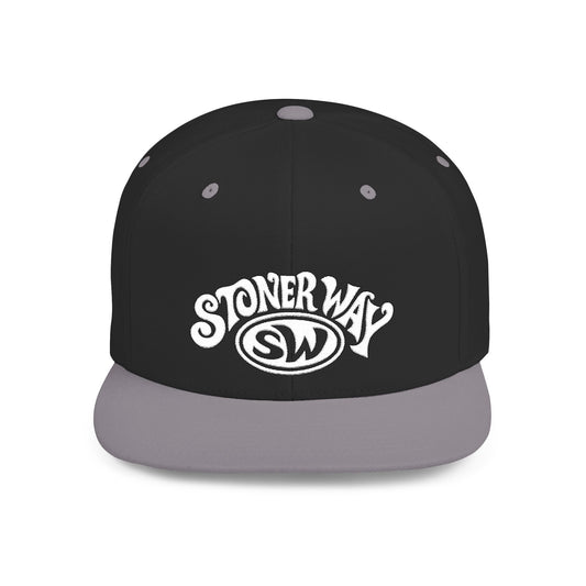 Stoner Way Embroidered Flat Bill Snapback Hat