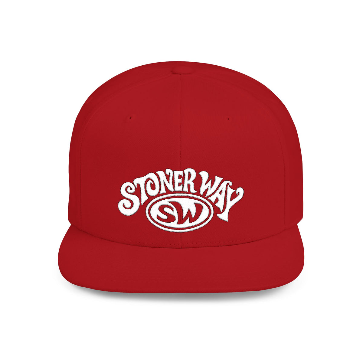 Stoner Way Embroidered Flat Bill Snapback Hat