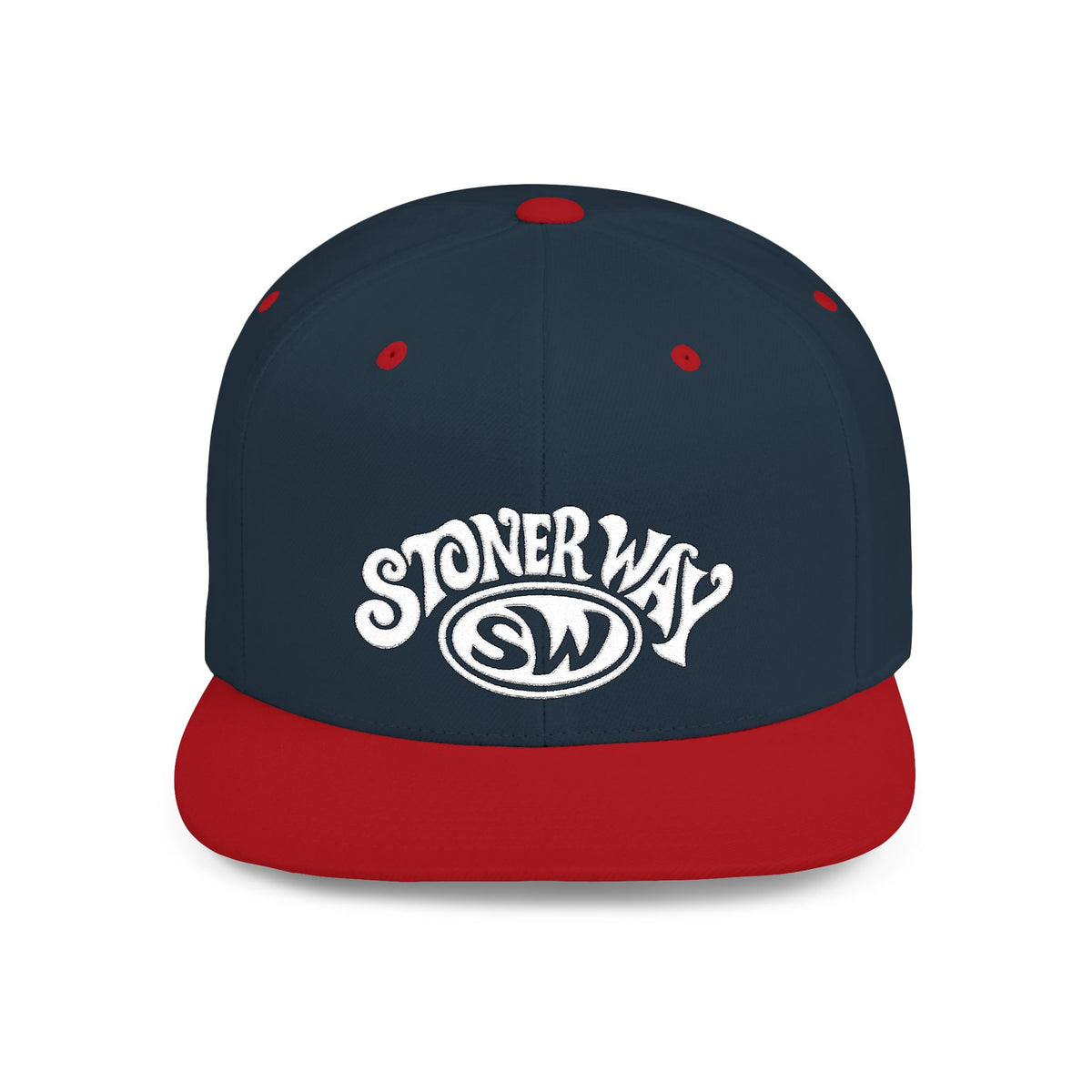 Stoner Way Embroidered Flat Bill Snapback Hat