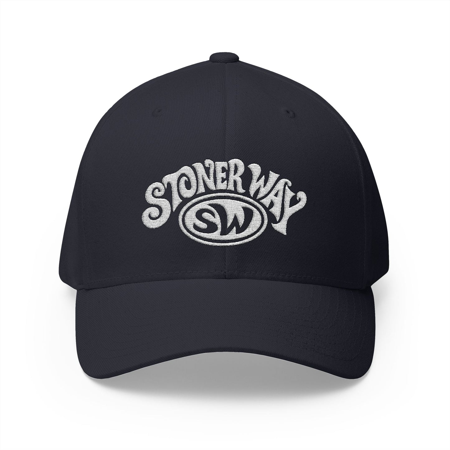 Stoner Way Logo Embroidered Fitted FlexFit Dad Cap