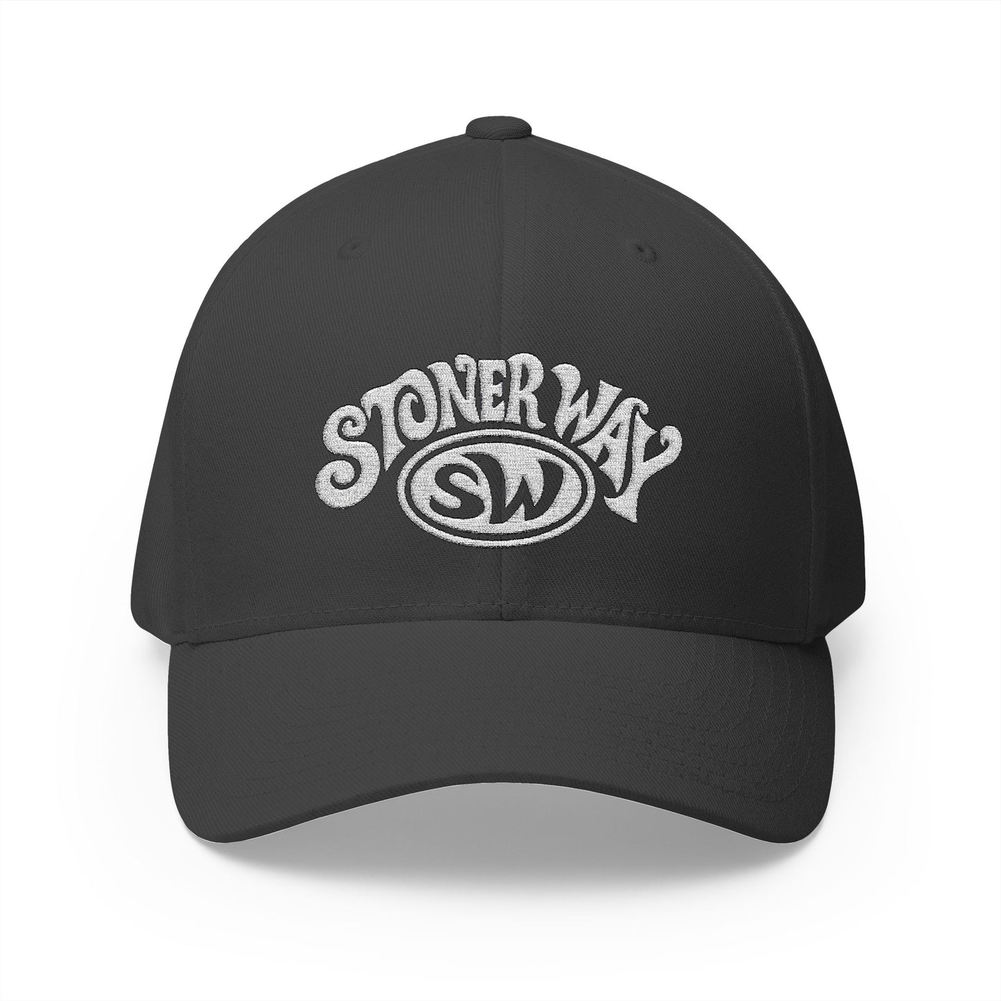 Stoner Way Logo Embroidered Fitted FlexFit Dad Cap