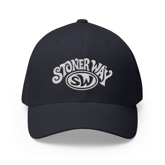 Stoner Way Logo Embroidered Fitted FlexFit Dad Cap