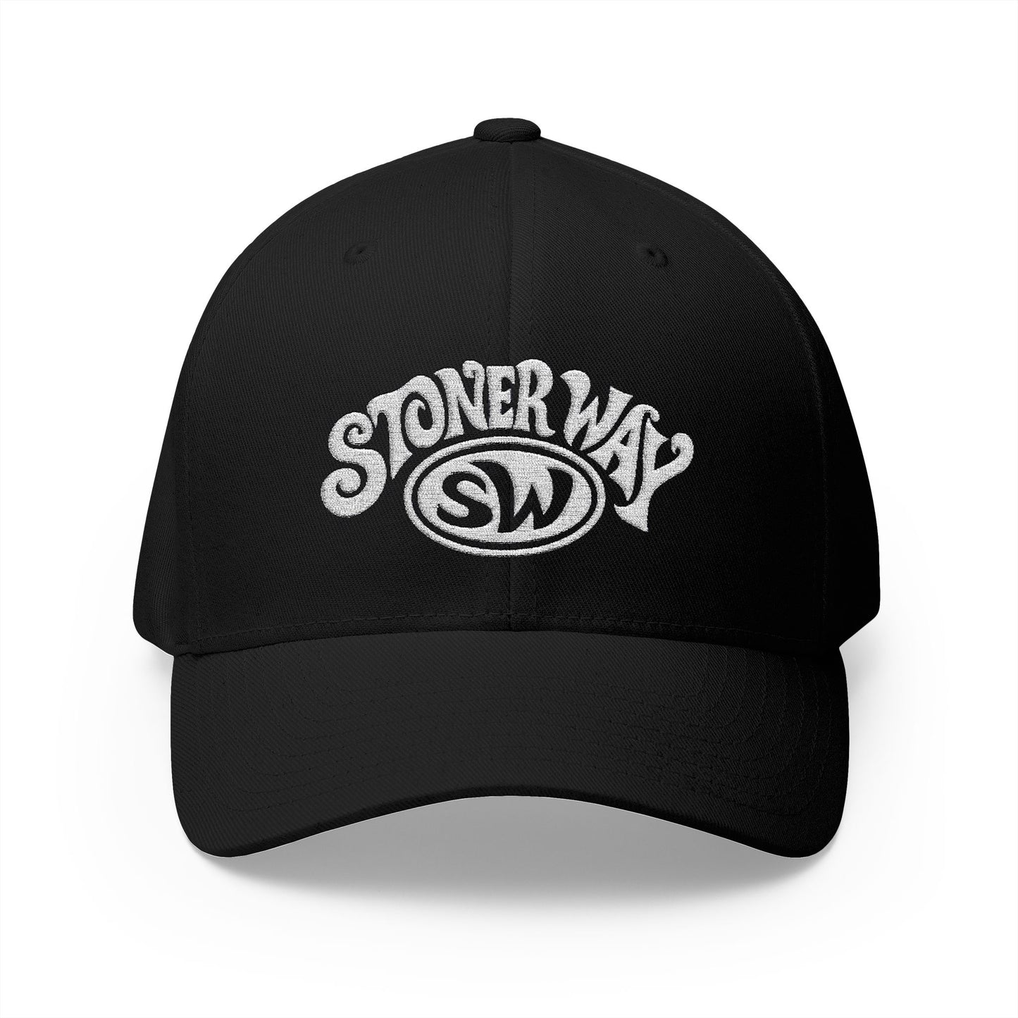 Stoner Way Logo Embroidered Fitted FlexFit Dad Cap