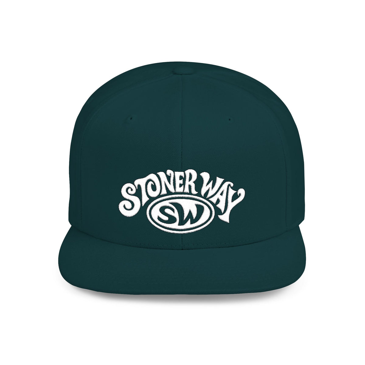 Stoner Way Embroidered Flat Bill Snapback Hat