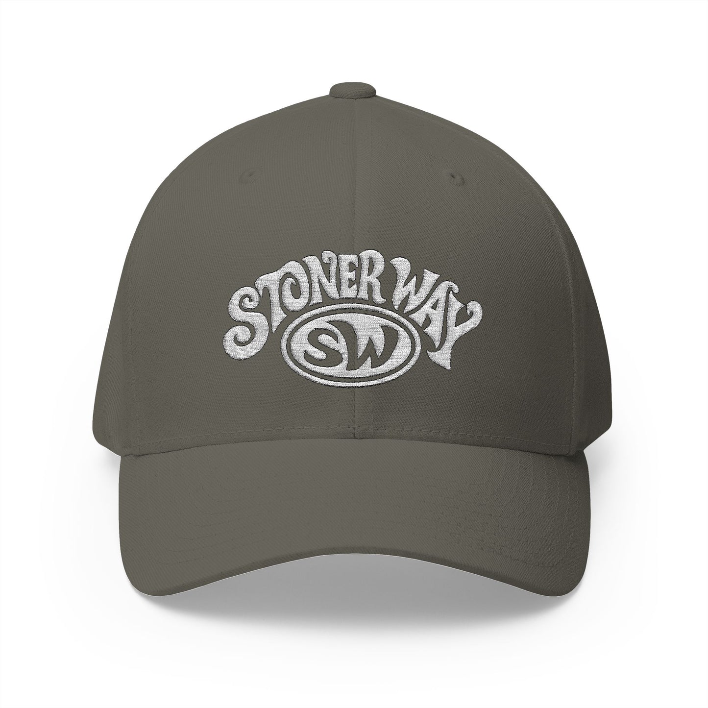 Stoner Way Logo Embroidered Fitted FlexFit Dad Cap