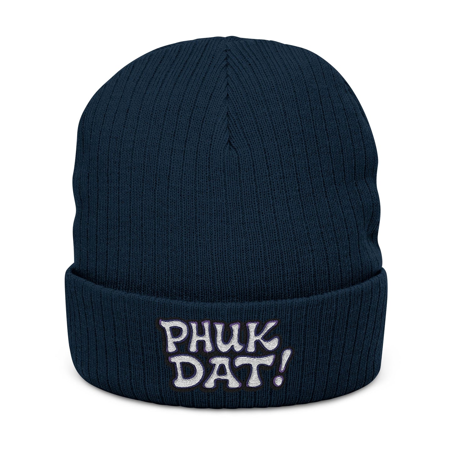 Phuk Dat Ribbed Knit Beanie