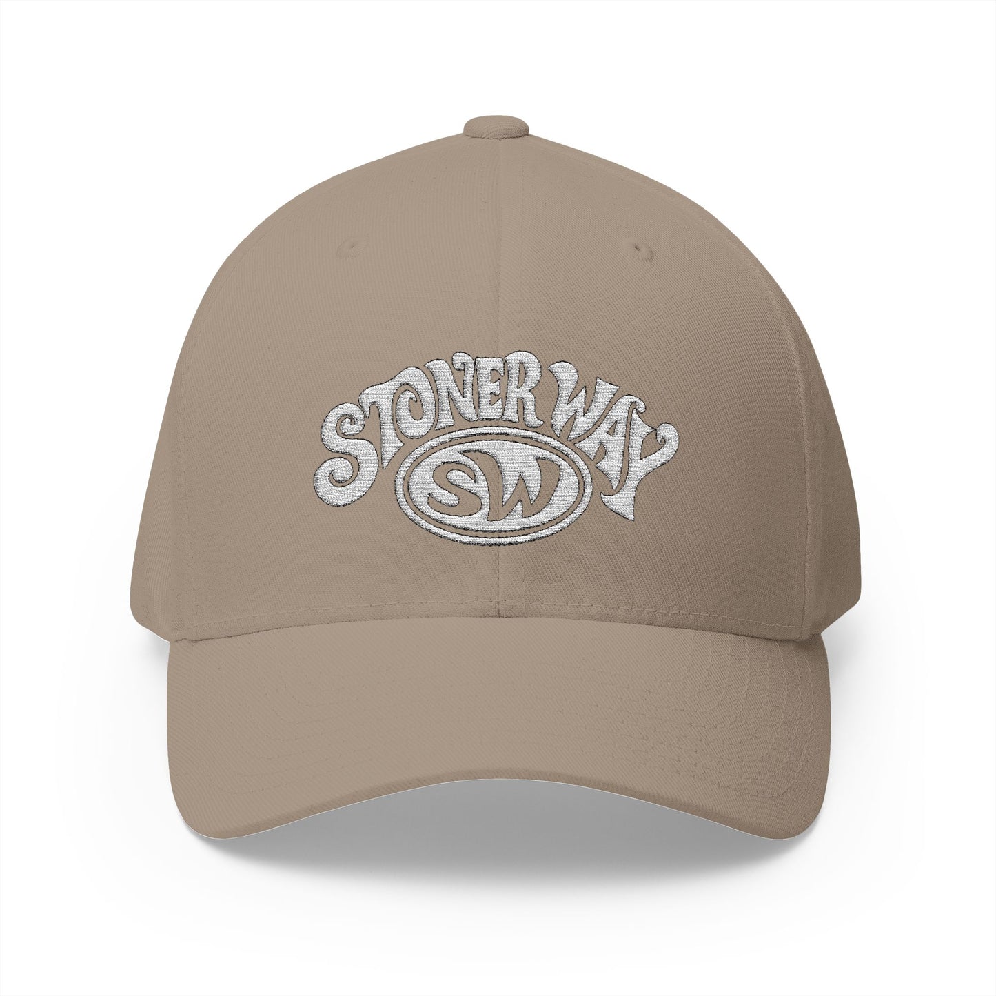 Stoner Way Logo Embroidered Fitted FlexFit Dad Cap
