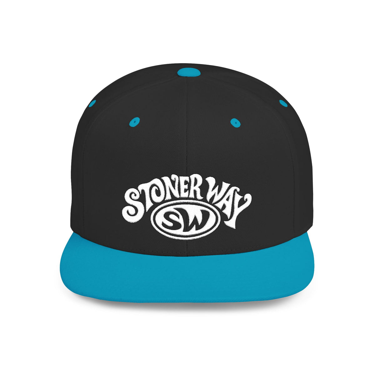 Stoner Way Embroidered Flat Bill Snapback Hat