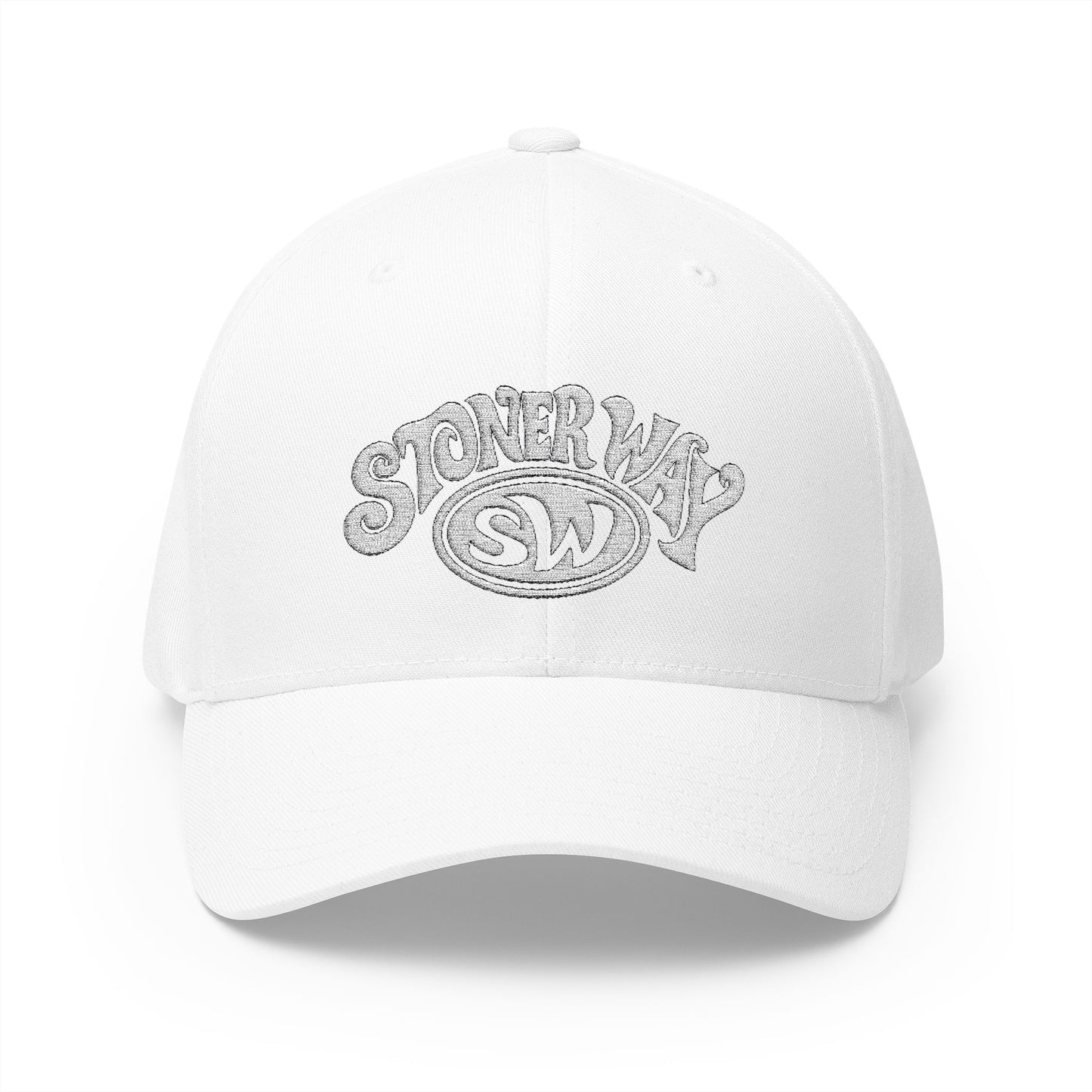 Stoner Way Logo Embroidered Fitted FlexFit Dad Cap