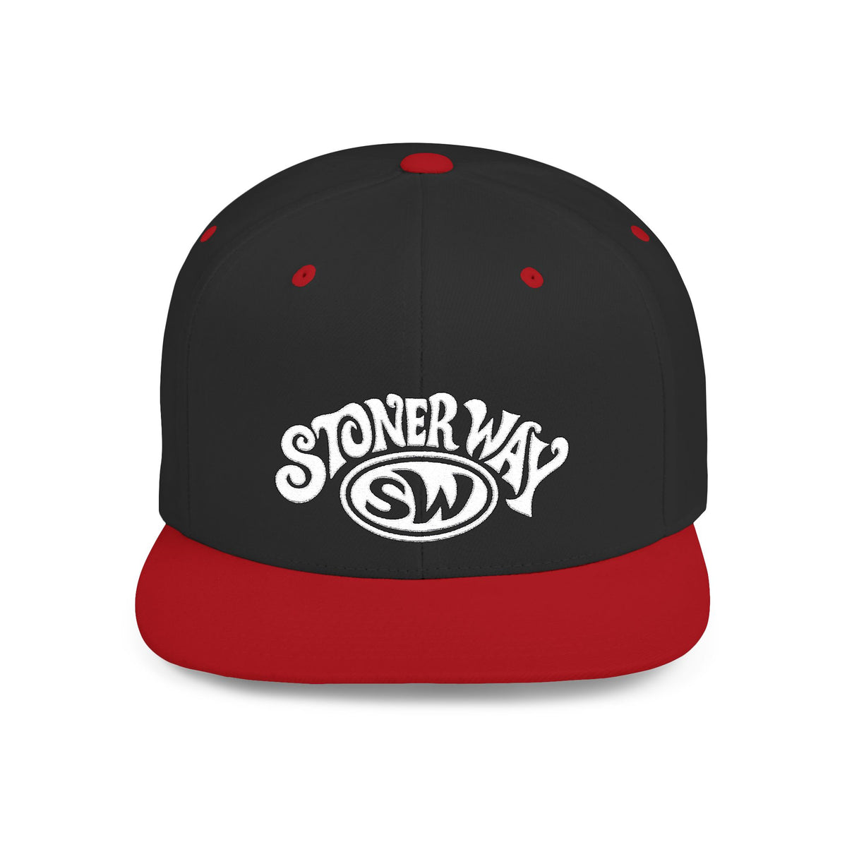 Stoner Way Embroidered Flat Bill Snapback Hat