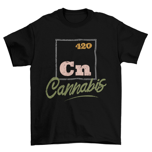 Cannabis Periodic Element T-shirt Design